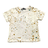 Please T-Shirt Girocollo Tinta Unita Con Macchie Bianco Per Neonato