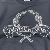 MOSCHINO felpa girocollo tinta unita con stampa Nero per Bambina HRF07Y NERO MOSCHINO 