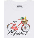 Moschino T-Shirt Girocoll Tinta Unita con Stampa per Bambino HAM05U BIANCO MOSCHINO 