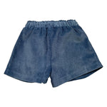 PLEASE short tinta unita in camoscio Azzurro per Neonata RE03062G65 AZZURRO PLEASE 