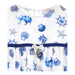 Monnalisa Camicia Tinta Unita con Fantasia per Bambina 11C303 BIANCO MONNALISA 