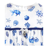 Monnalisa Camicia Tinta Unita con Fantasia per Bambina 11C303 BIANCO MONNALISA 