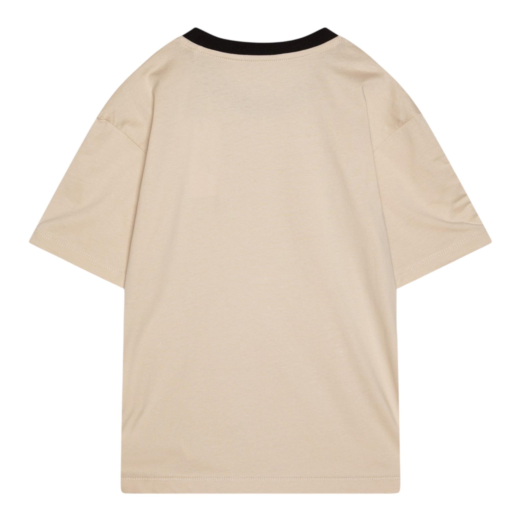 Calvin Klein T-Shirt Tinta Unita con Profili In Contrasto per Bambino IB0IB02457 BEIGE CALVIN KLEIN 