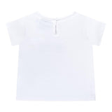 Marc Ellis T-Shirt Girocollo Tinta Unita con Brillantini per Bambina JMNTS16778 BIANCO MARC ELLIS 