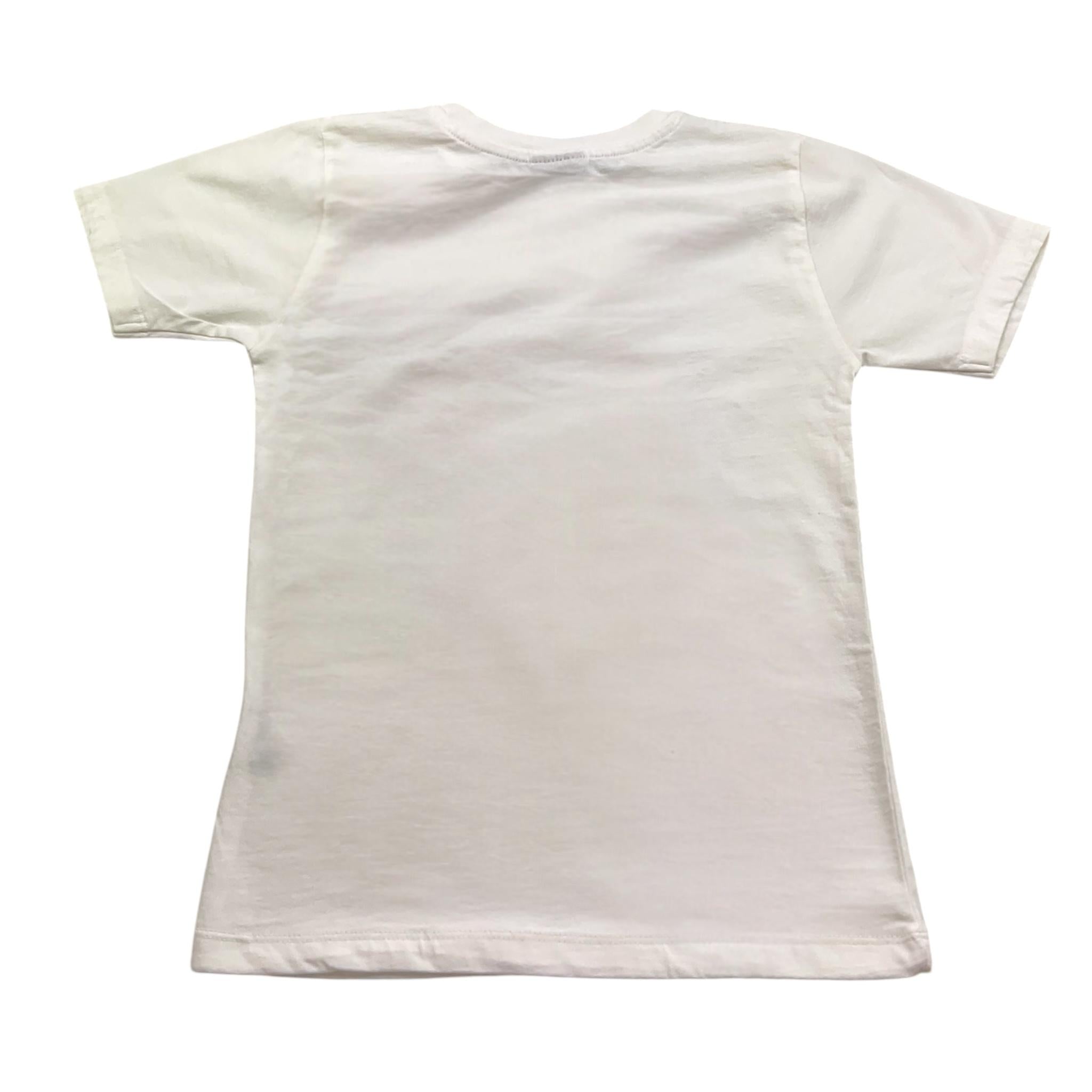 F**K T-Shirt Tinta Unita con Stampa per Bambino FJJD BIANCO F**K 
