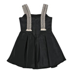 Elisabetta Franchi Abito Tinta Unita A Bretelle per Bambina EFAB473 NERO ELISABETTA FRANCHI 