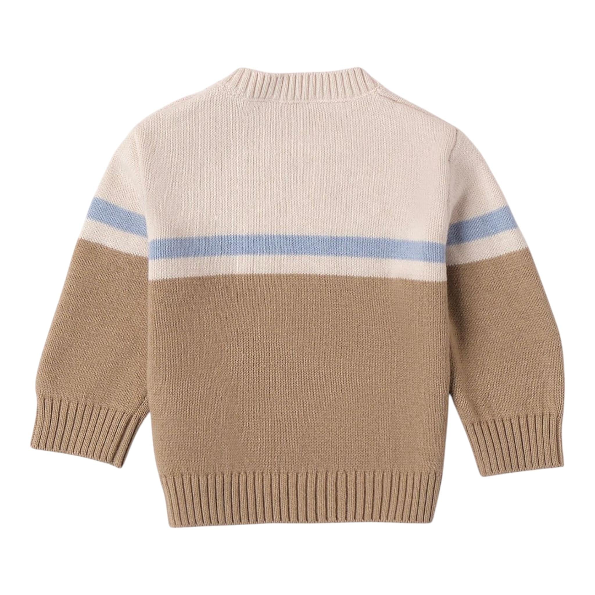 MINI BANDA maglia girocollo bicolore Beige per Neonato A670 BEIGE MINI BANDA 