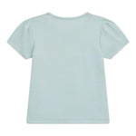 Guess T-Shirt Girocollo Tinta Unita con Logo per Neonata A5RI03K6YW4 VERDE ACQUA GUESS 