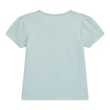 Guess T-Shirt Girocollo Tinta Unita con Logo per Neonata A5RI03K6YW4 VERDE ACQUA GUESS 