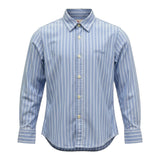 Saint Barth Camicia Bicolore con Fantasia A Righe per Bambino 00867L BIANCO/AZZURRO SAINT BARTH 