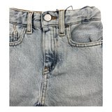 Calvin Klein Bermuda In Denim Tinta Unita con Girovita Regolabile Azzurro per Bambino