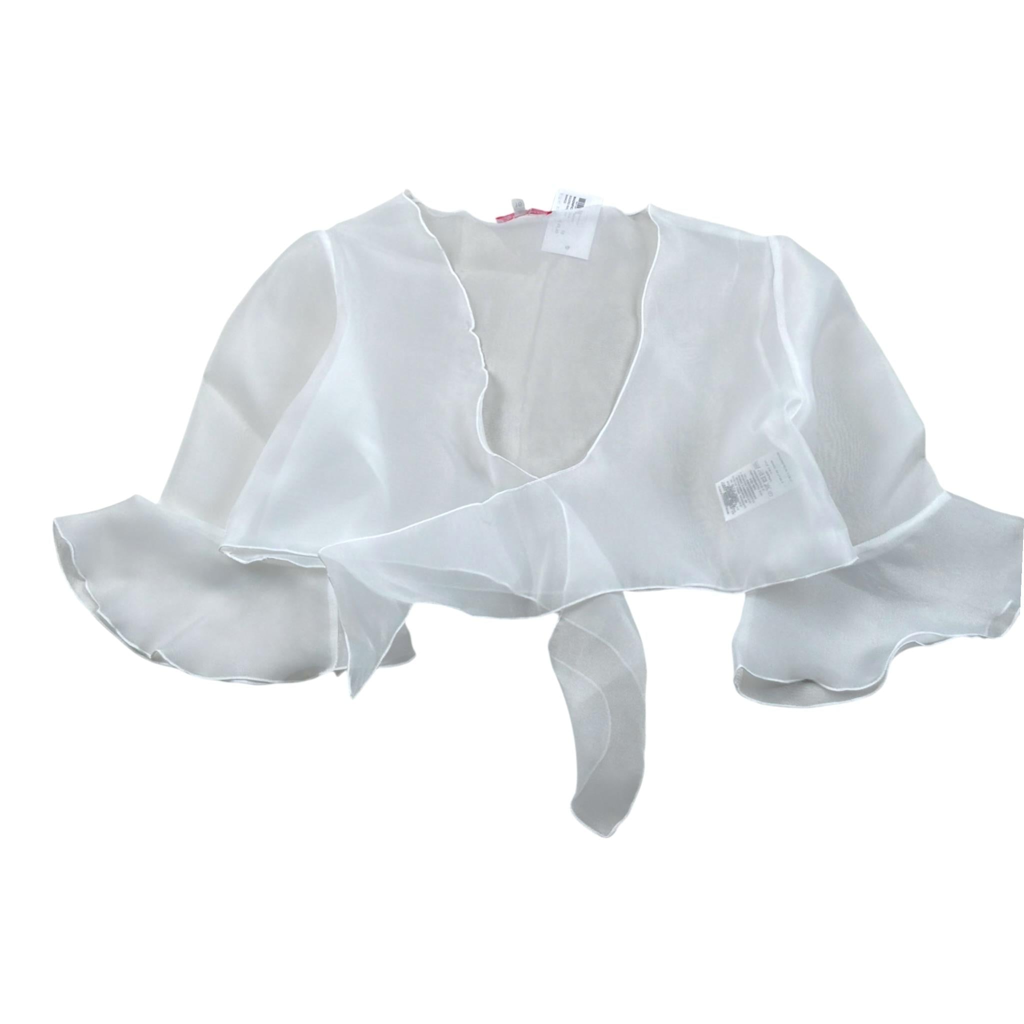 Magnifica Lulu Coprispalle Tinta Unita Velato per Bambina BO304 BIANCO MAGNIFICA LULU 