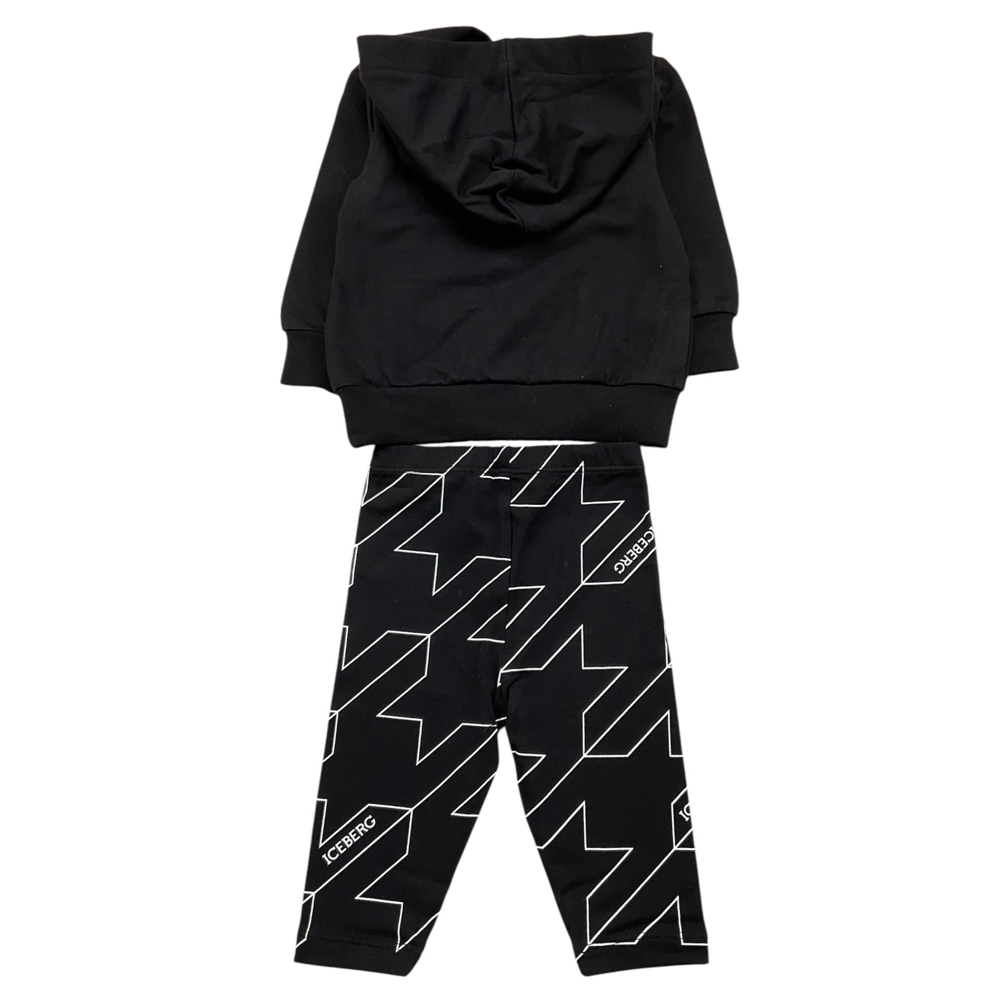 ICEBERG completo 2 pezzi felpa-leggins Nero per Neonata COMICE5356BN NERO ICEBERG 