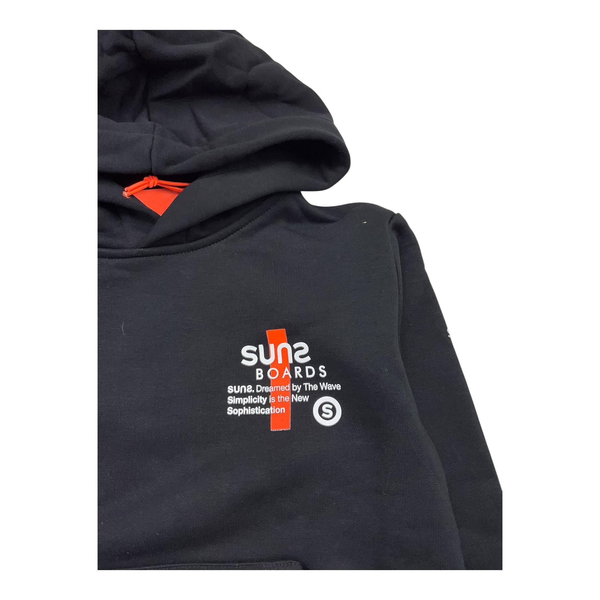 SUNS  felpa chiusa con cappuccio tinta unita Nero per Bambino MFS5304U NERO SUNS 
