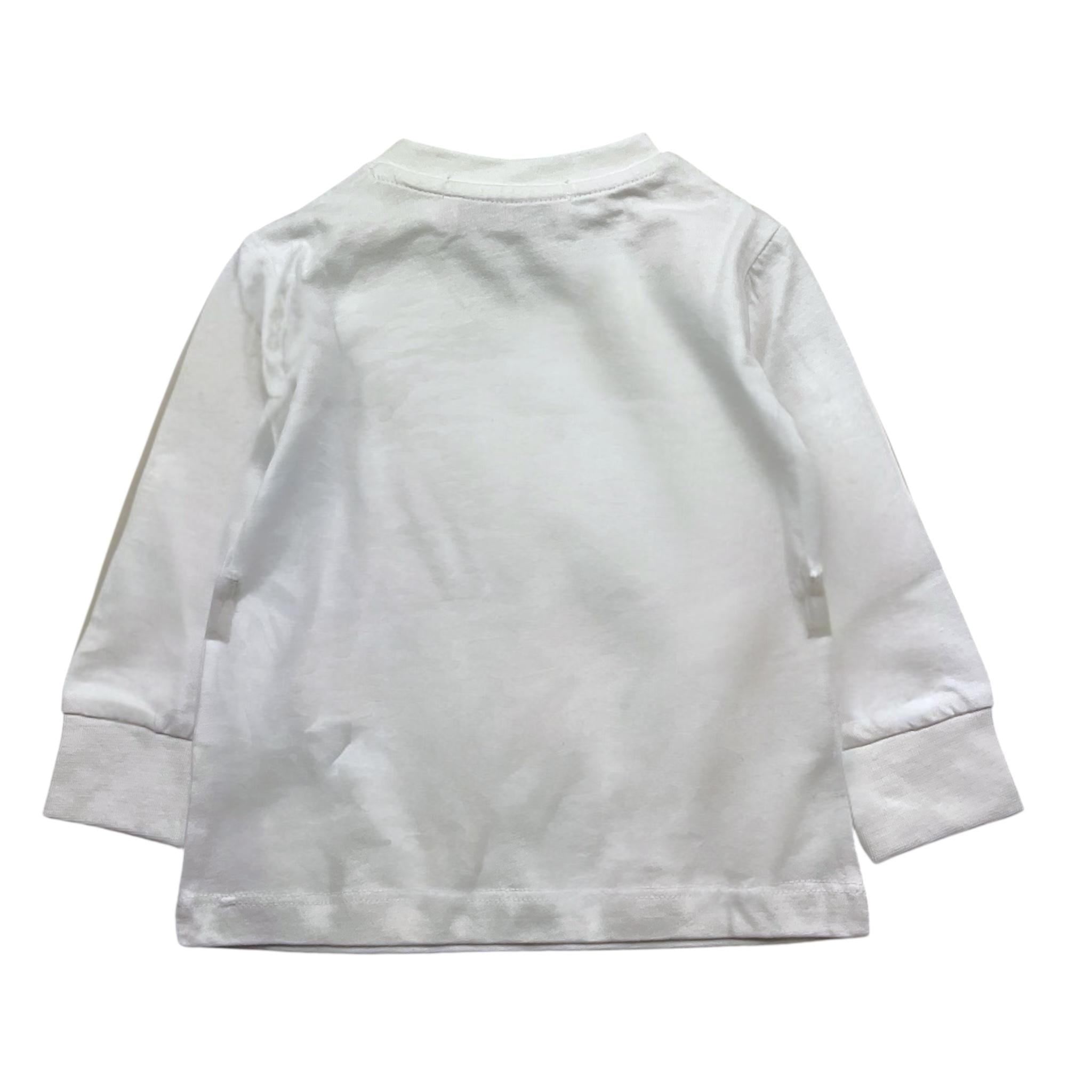 CESARE PACIOTTI shirt girocollo tinta unita con stampa Bianco per Neonato TSP5308BN BIANCO CESARE PACIOTTI 