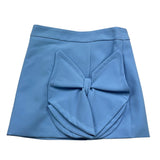 Petit Posh Gonna Tinta Unita con Fiocco per Bambina GFBS25018GO AZZURRO PETIT POSH 