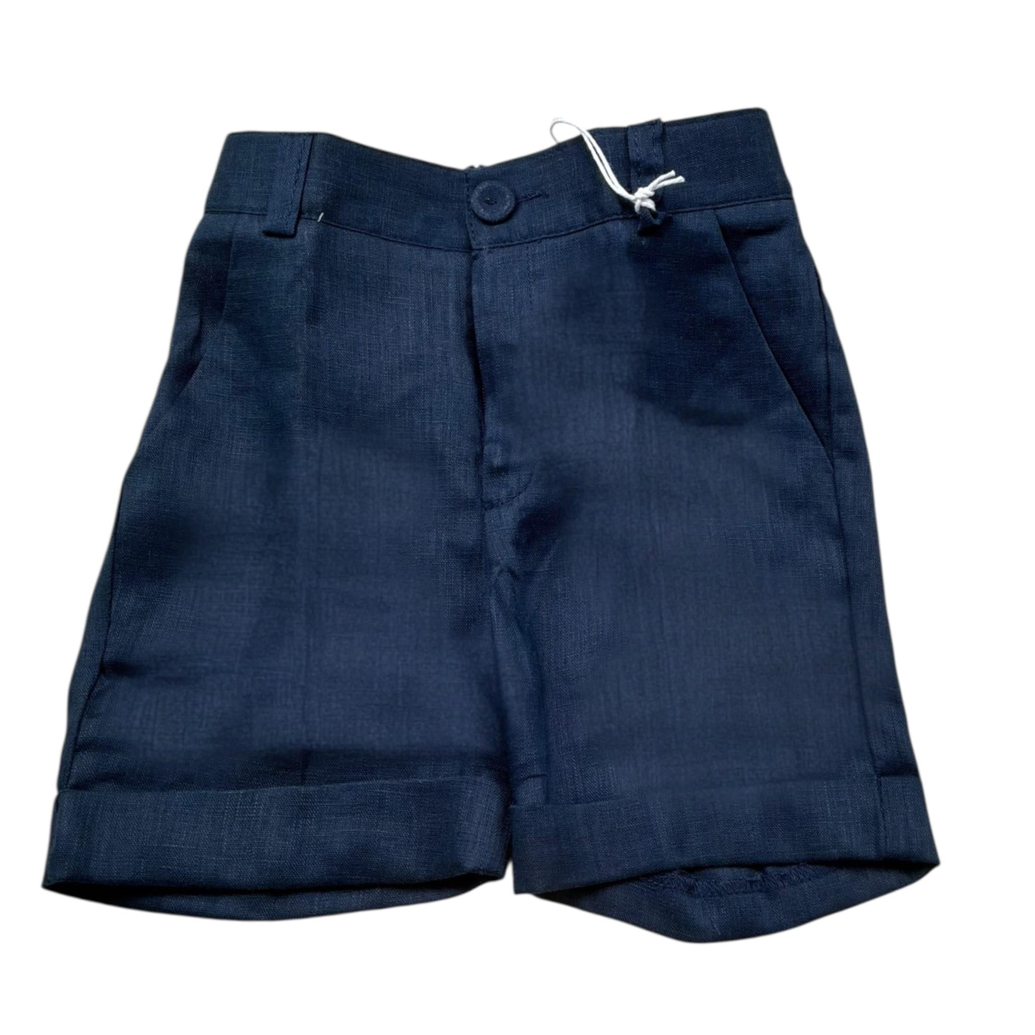 Manuel & Frank Bermuda Tinta Unita con Elastico In Vita per Neonato MF2180I BLU MANUEL & FRANK 