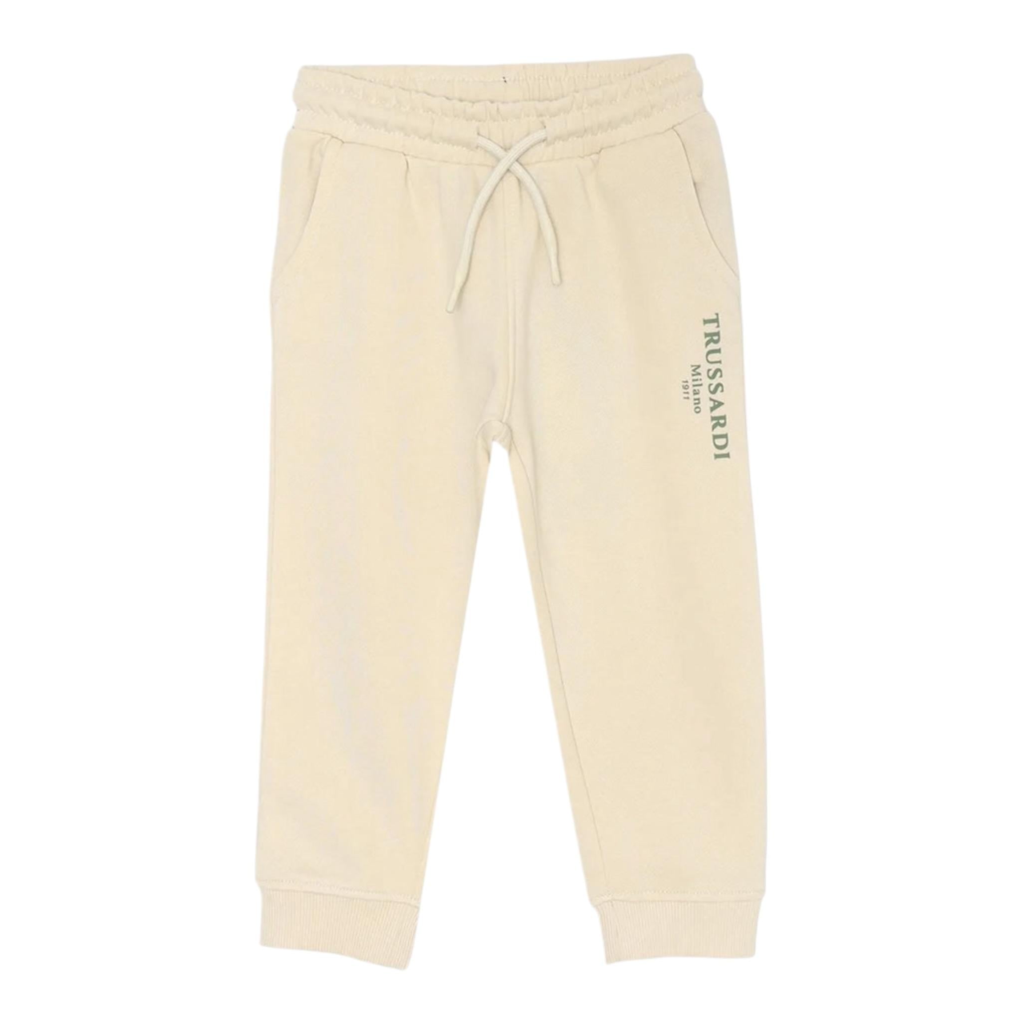 Trussardi Pantalone Tinta Unita con Elastico In Vita per Neonato TIP25015PA BEIGE TRUSSARDI 