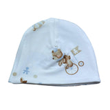 Le Bebe' Cappello Tinta Unita con Stampa per Neonato LBB5268 BIANCO LE BEBE' 