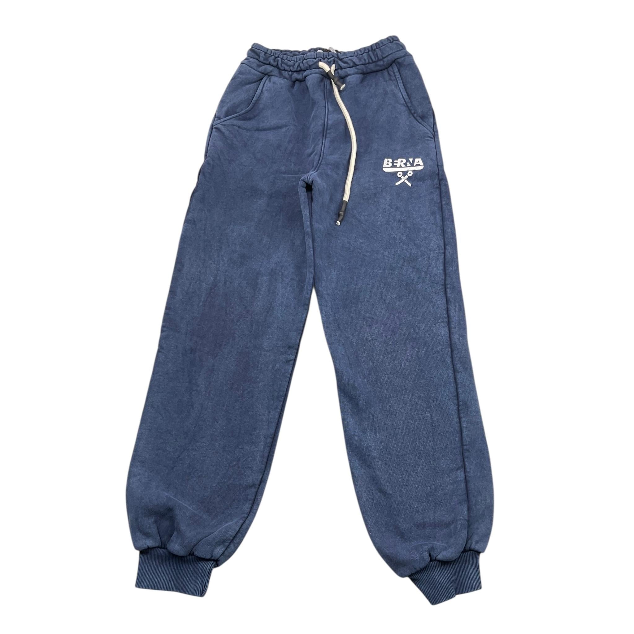 BERNA pantalone modello tuta tinta unita con stampa Blu per Bambino 23541 BLU BERNA 