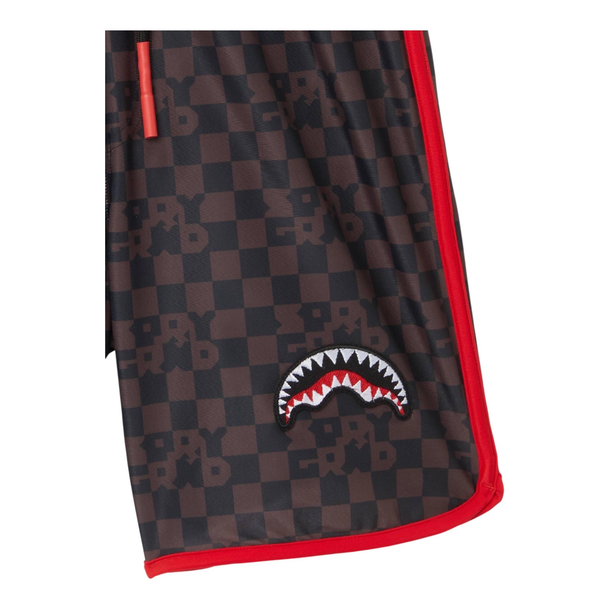 Sprayground Costume Modello Bermuda Tinta Unita con Stampa per Bambino SPY1083BRN MARRONE SPRAYGROUND 