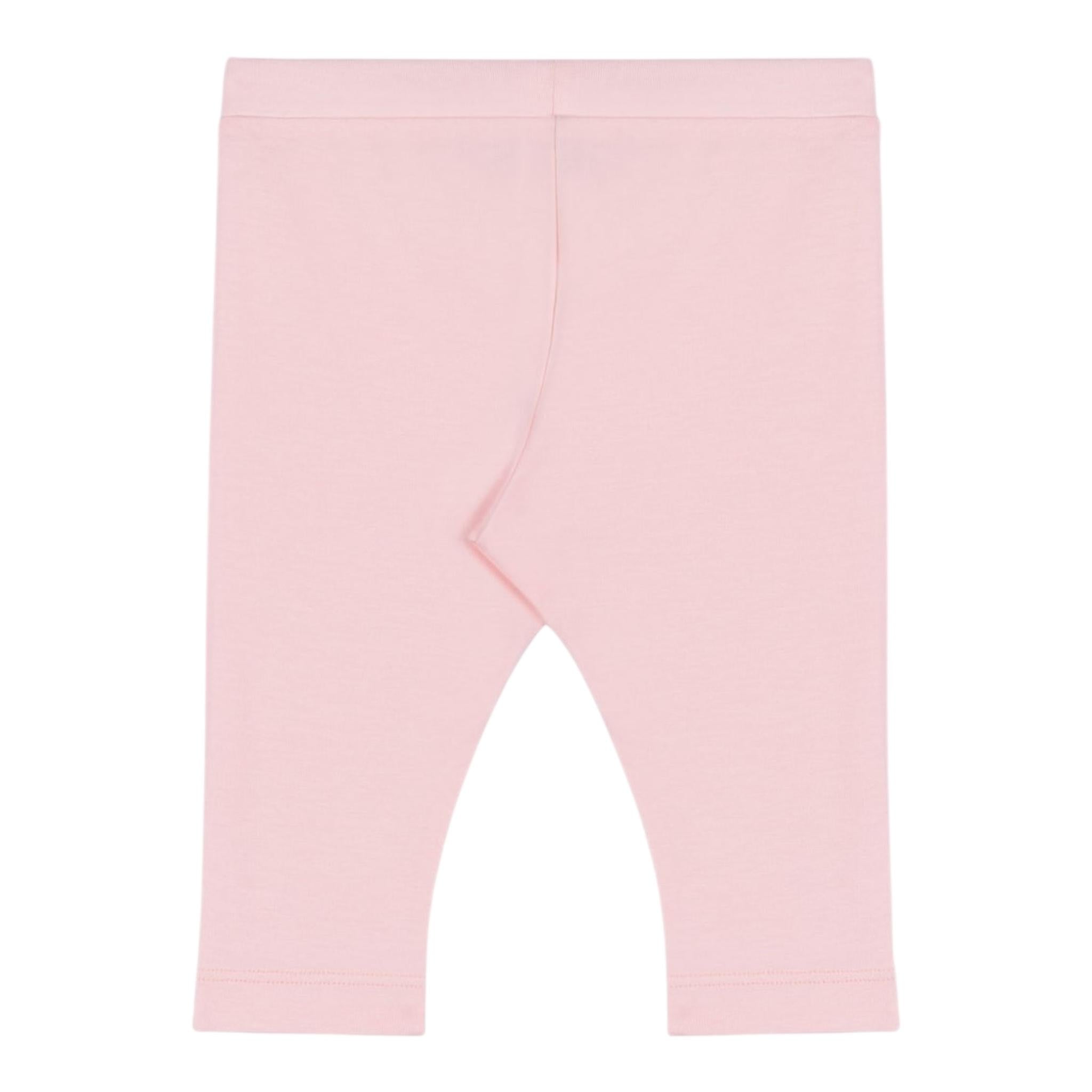 Moschino Leggins Tinta Unita con Logo per Neonata MDP03DN ROSA MOSCHINO 