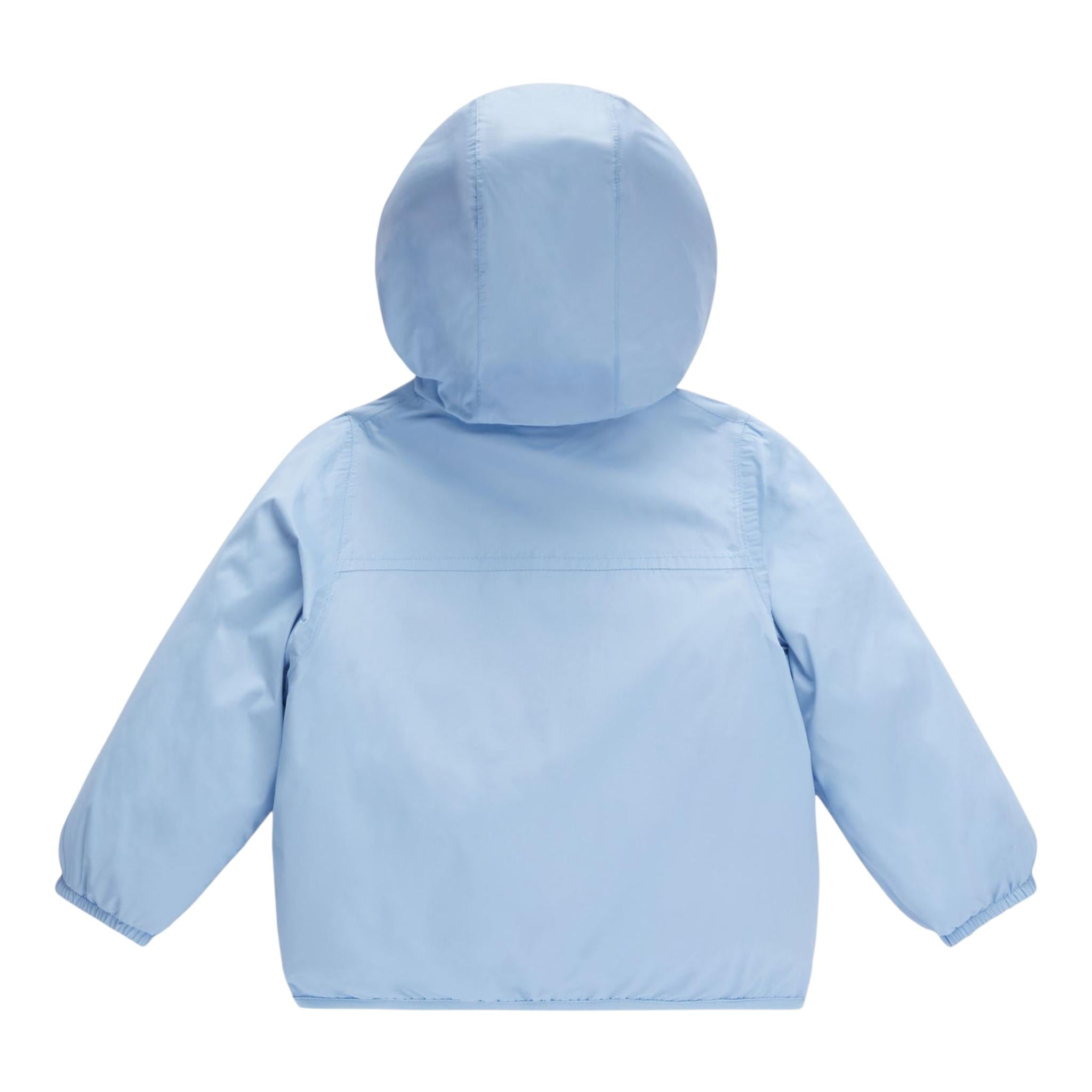 K-WAY giubbino tinta unita con cappuccio in contrasto Azzurro per Neonato K61157W AZZURRO K-WAY 