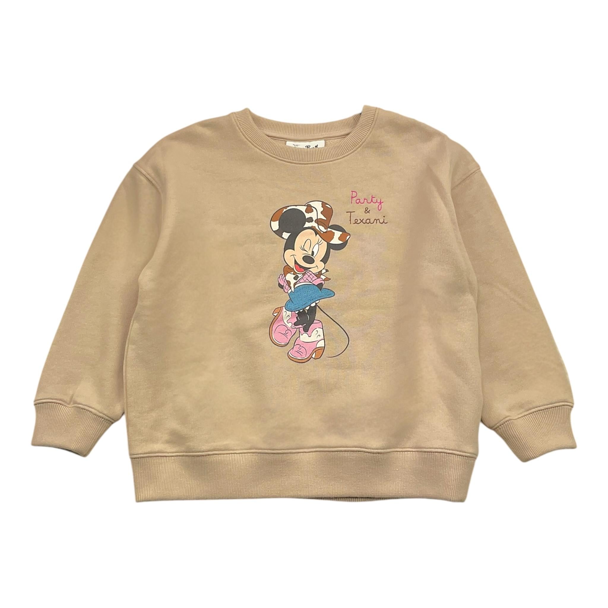 SAINT BARTH felpa girocollo tinta unita con stampa Beige per Bambina MINNIE BEIGE SAINT BARTH 