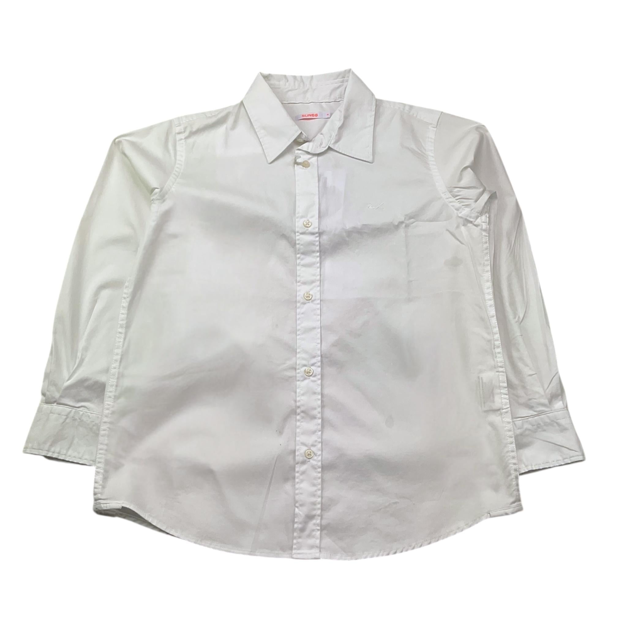 Sun68 Camicia Tinta Unita con Logo per Bambino CPS35302 BIANCO SUN68 