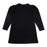 MOSCHINO abito manica lunga tinta unita con stampa in contrasto Nero per Bambina HDV0FC NERO MOSCHINO 