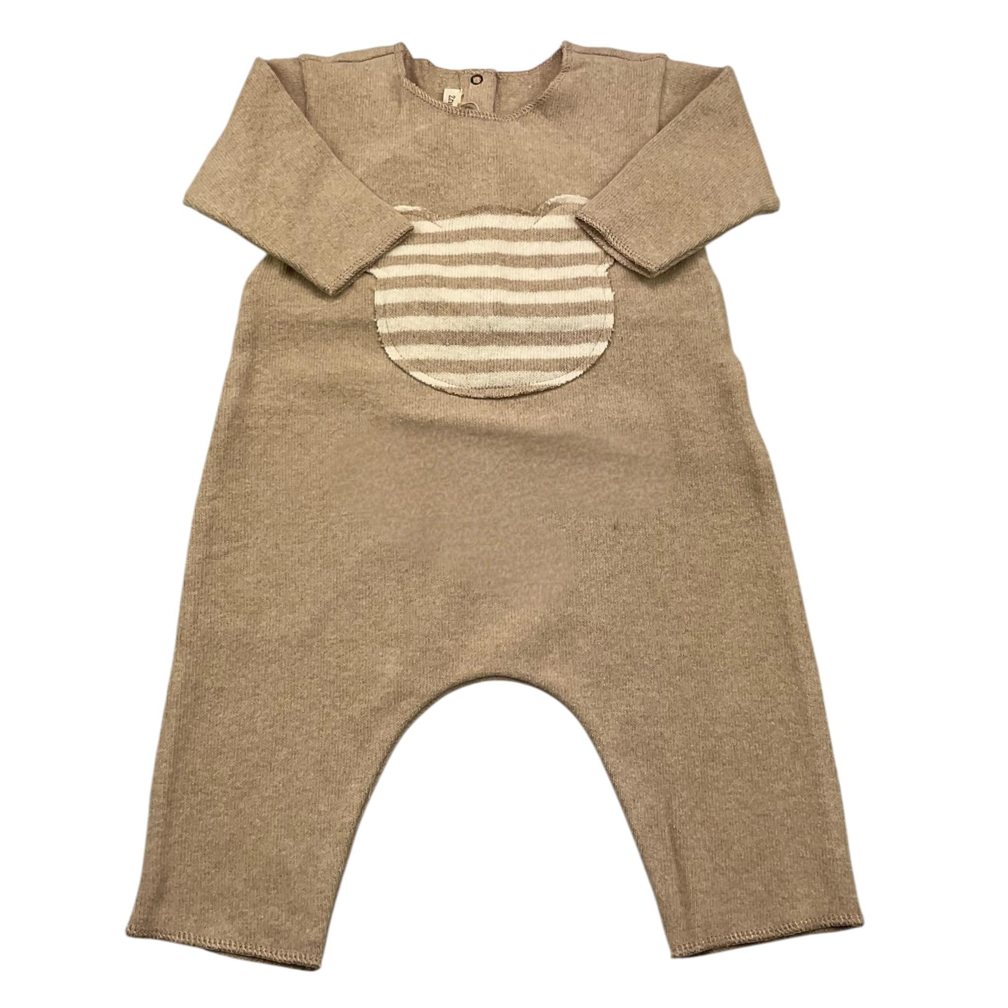 ZHOE & TOBIAH tutina tinta unita con stampa Beige per Neonato KTT6 BEIGE ZHOE & TOBIAH 