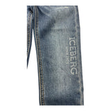 Iceberg Jeans Tinta Unita con Girovita Regolabile per Bambino PTICE4102B BLU ICEBERG 