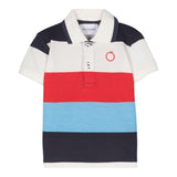 Trussardi Polo Mezza Manica Fantasia A Righe Multicolor per Neonato