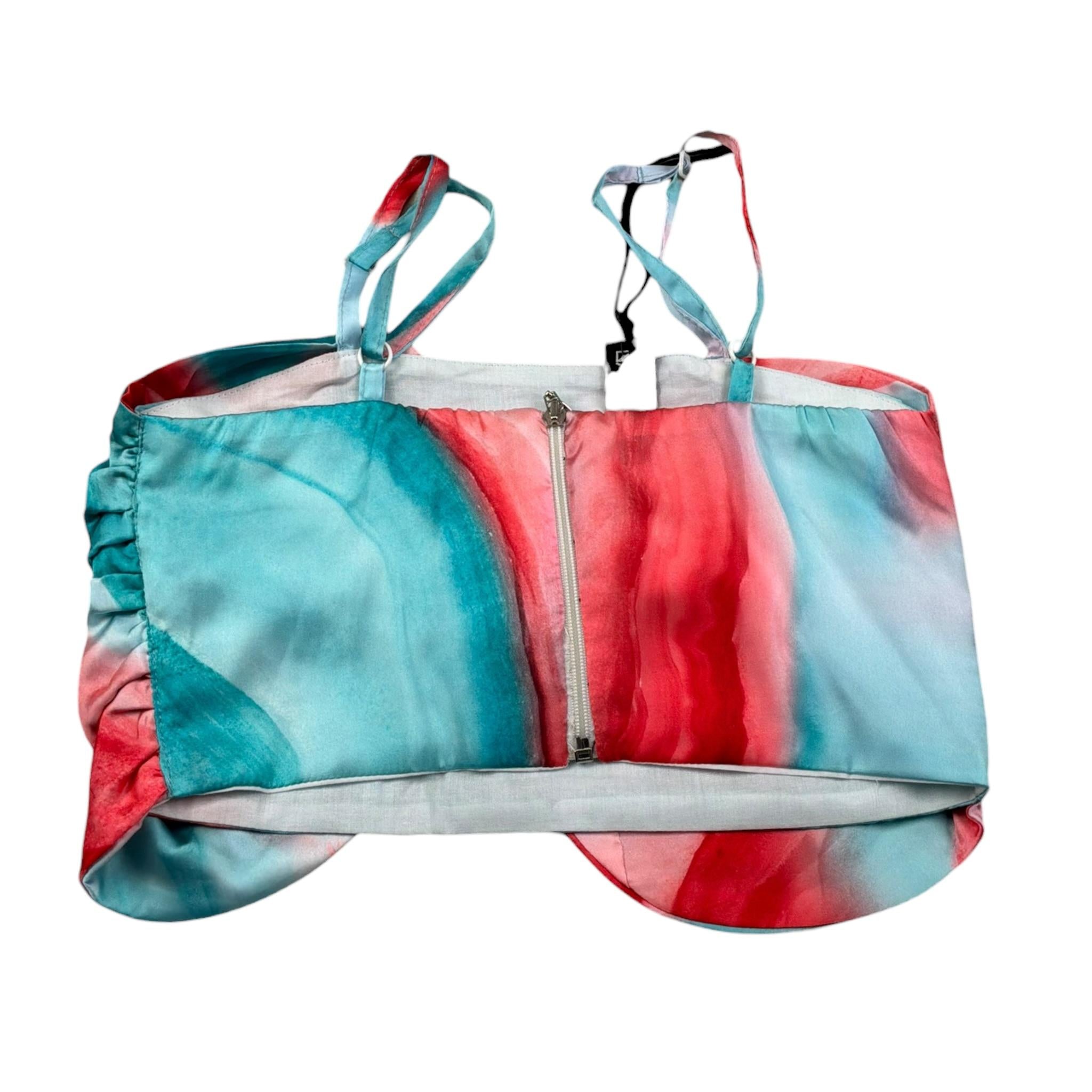 Naice Top Bretelline Stampa Fantasia per Bambina 27134 AZZURRO NAICE 