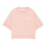 Aspesi T-Shirt Girocollo Tinta Unita con Logo per Bambina S25029TSM7038X ROSA ASPESI 