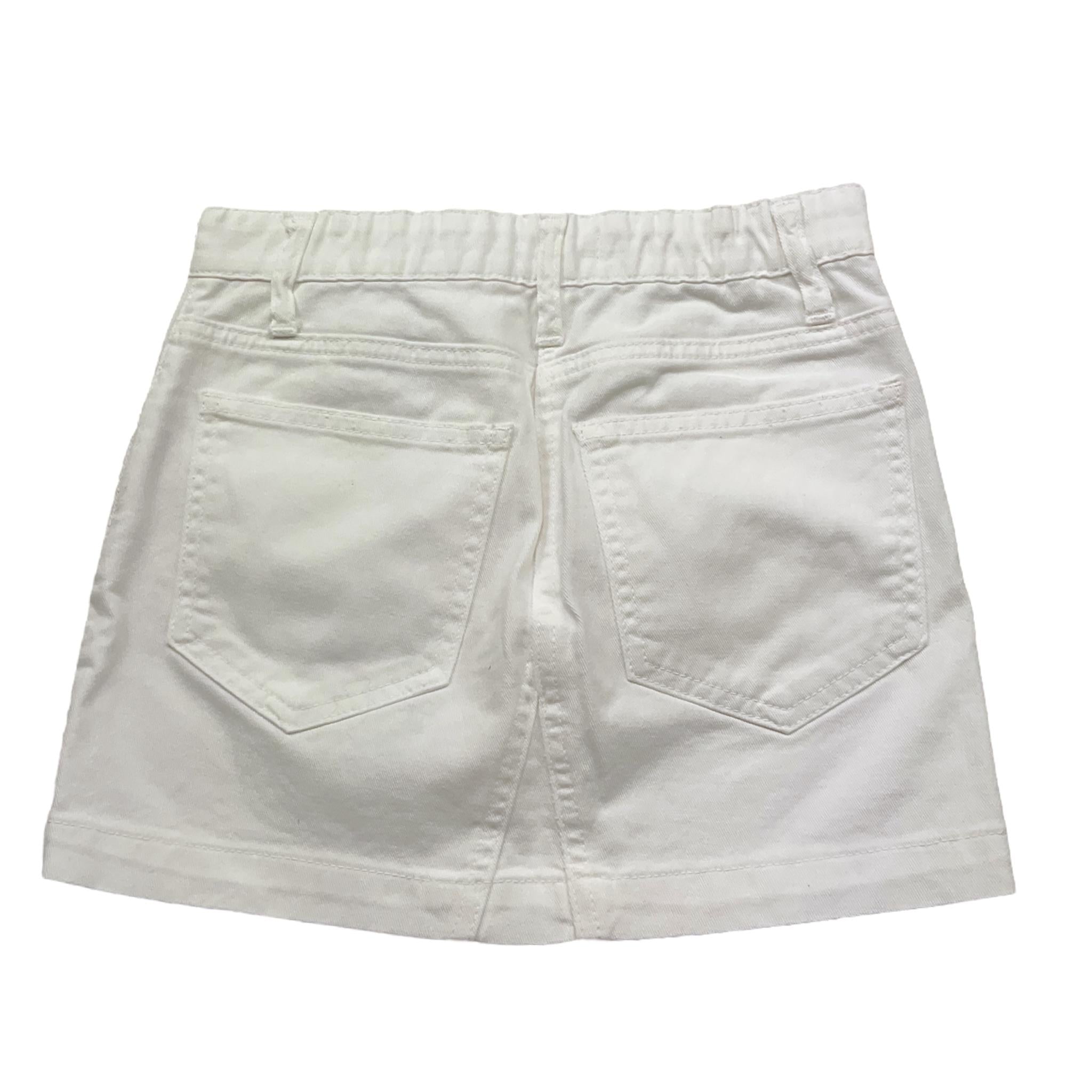 Lu Lu By Miss Grant Gonna Tinta Unita con Elastico In Vita per Bambina LL3562 BIANCO LU LU BY MISS GRANT 