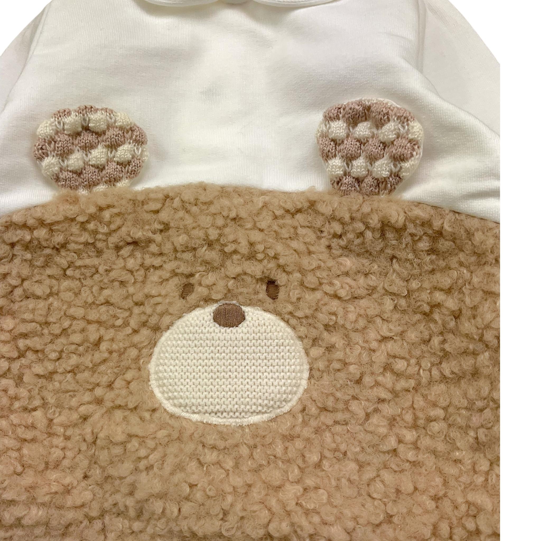 MARLU' tutina bicolore con stampa Bianco per Neonato IB5614X BIANCO MARLU' 