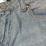 Please Jeans Tinta Unita Modello A Palazzo per Bambina PHR4010G72 AZZURRO PLEASE 