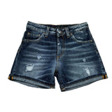 Patriot Bermuda In Denim Tinta Unita con Girovita Regolabile per Bambino PJS2SPCK42 BLU PATRIOT 