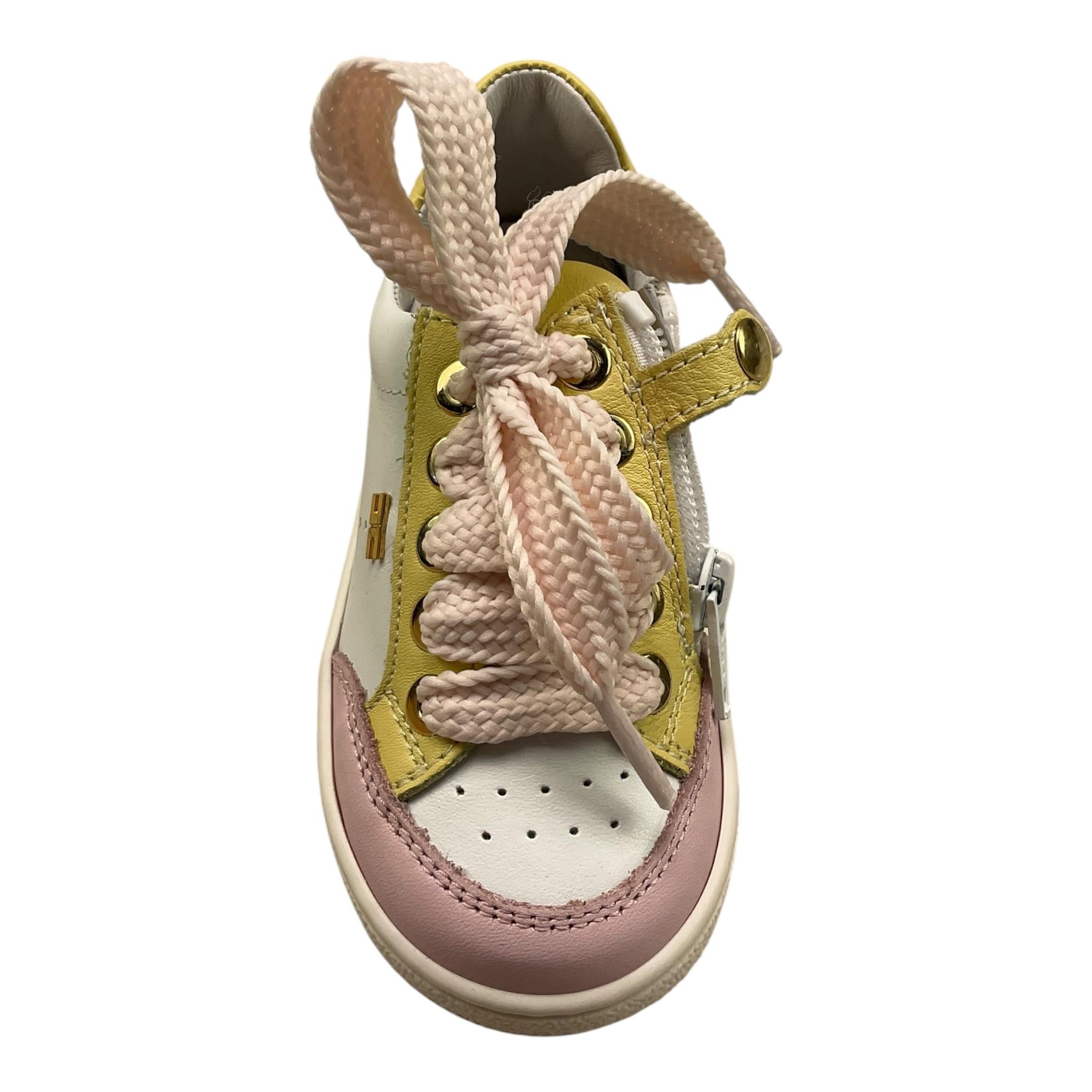 Elisabetta Franchi Sneakers Tinta Unita con Lacci In Contrasto per Neonata F1A9E0227 BIANCO ELISABETTA FRANCHI 