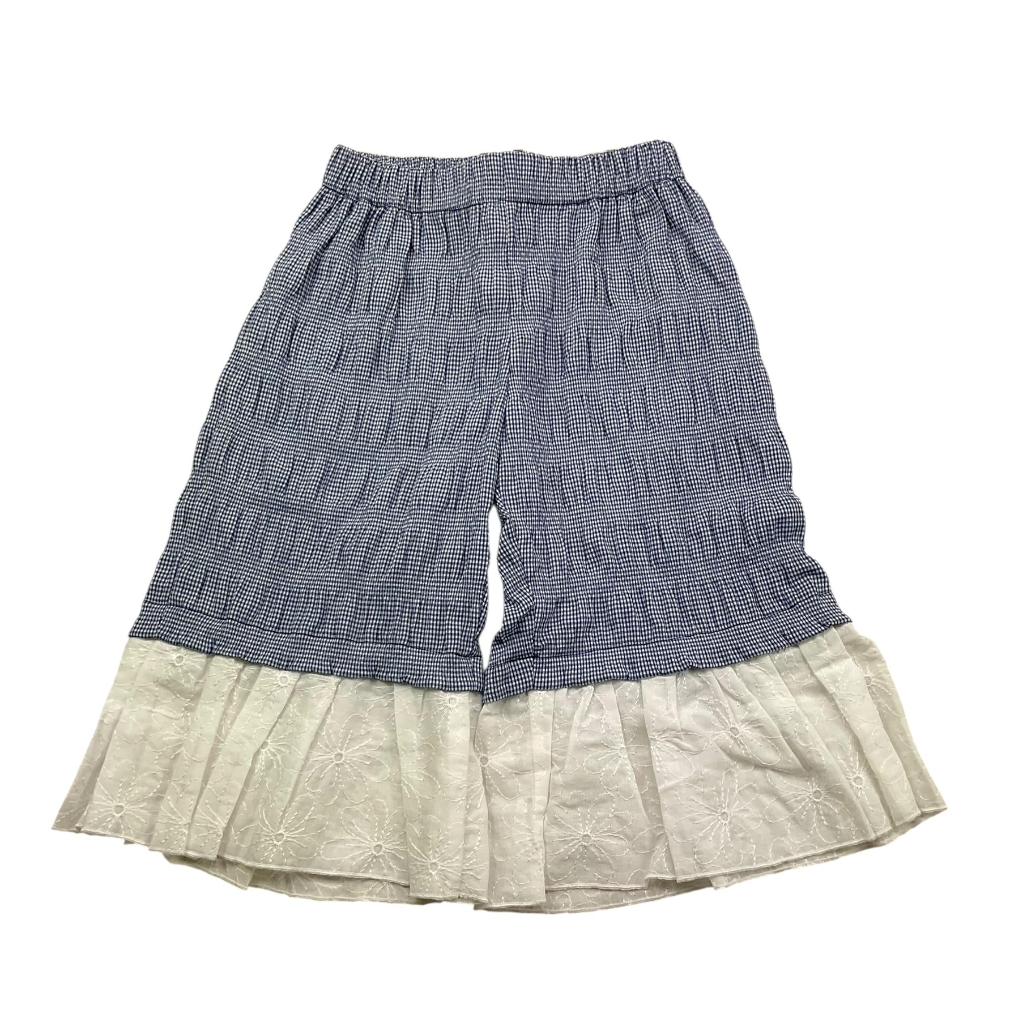 La Stupenderia Pantalone Modello A Palazzo Tinta Unita con Microfantasia per Bambina TCPN62 AZZURRO LA STUPENDERIA 