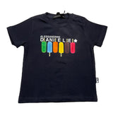 Daniele Alessandrini T-Shirt Tinta Unita Girocollo Con Stampa Blu Per Neonato