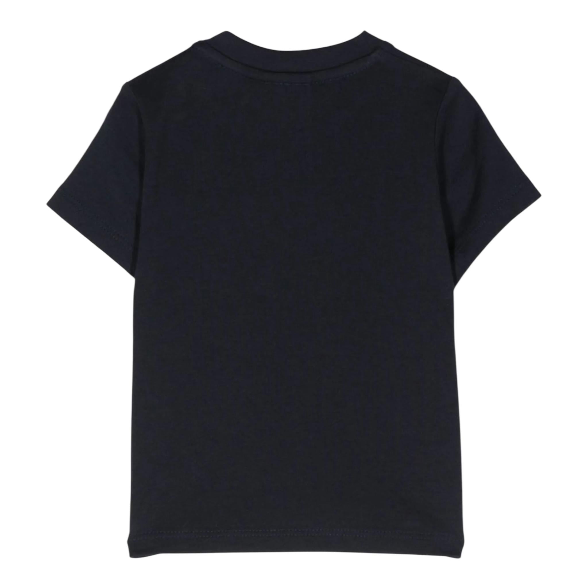 Boss T-Shirt Girocollo Tinta Unita con Stampa per Neonato J05P12 NERO BOSS 