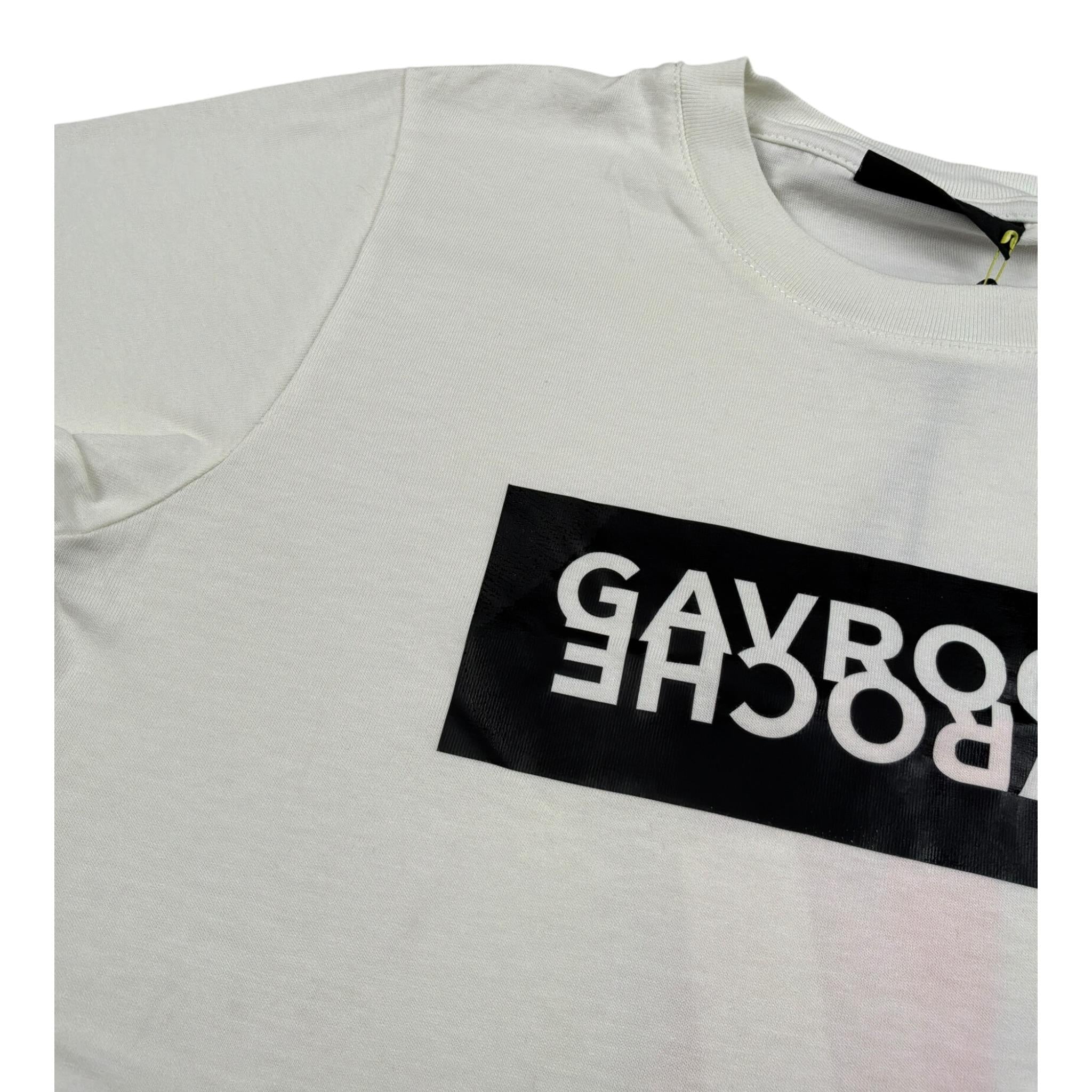 Gavroche Tshirt Girocollo tinta unita con Stampa Panna per Bambino B921 PANNA GAVROCHE 