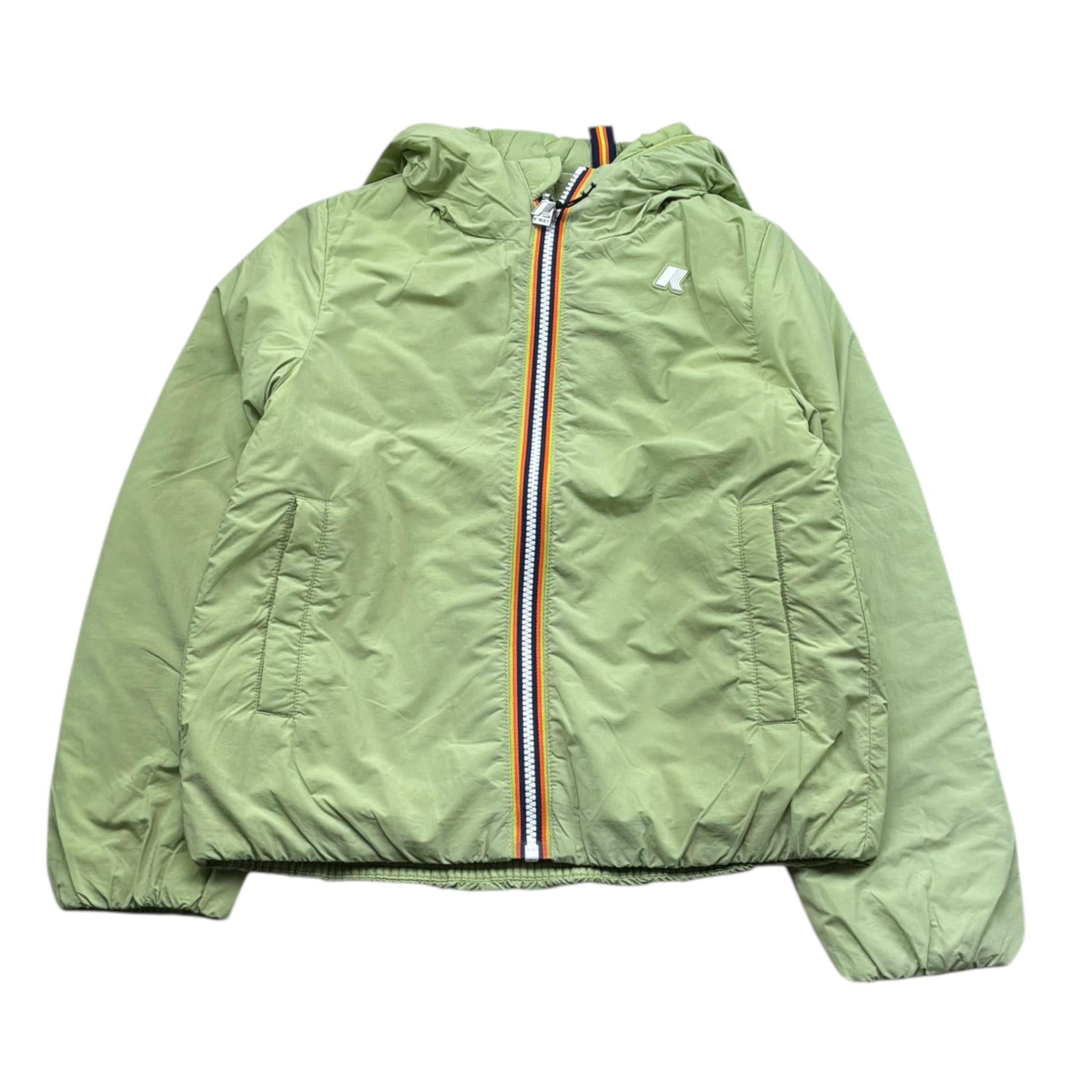 K-Way Giubbino Tinta Unita con Zip E Cappuccio per Bambino K7142QW VERDE K-WAY 