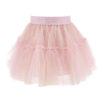 Monnalisa Gonna Tinta Unita con Tulle per Bambina 17EGONX ROSA MONNALISA 