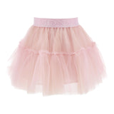Monnalisa Gonna Tinta Unita con Tulle per Bambina 17EGONX ROSA MONNALISA 