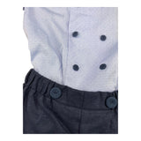 La Stupenderia Completo 2 Pezzi Camicia Body-Bermuda Blu Per Neonato