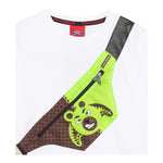 Sprayground T-Shirt Girocollo Tinta Unita con Stampa Marsupio per Bambino SPY1248WHT BIANCO SPRAYGROUND 