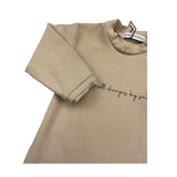 BAMBOOM+BABIES tutina manica lunga tinta unita con stampa in contrasto Fango per Neonato 702 FANGO BAMBOOM+BABIES 